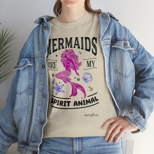 "Mermaids are my spirit animal" Relaxed Fit T-shirt